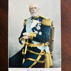 1905 Schwedische Postkarte König Oscar II Norwegen Königshaus Stockholm Schweden