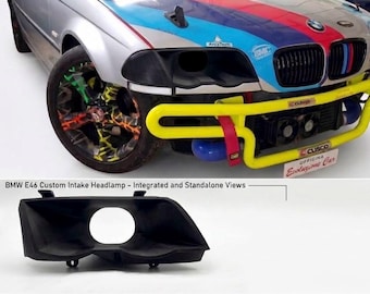 3D Printed Headlight Air Intake for BMW E46 Pre Facelift, Race/Drift Car Air Intake, Air Bumper