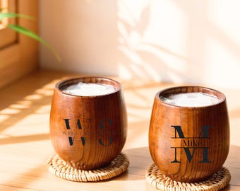 Men's Exclusive Whiskey Glass, Gift with Engraving Wooden Whiskey Glass, Customizable with Any Message Retirement Gift, Father's Day Gift