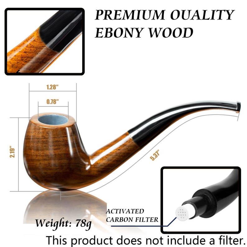 Custom Engrave Wooden Tobacco Pipe Set With Accessories, Personalized ...