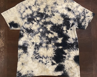 Camisa tie-dye con teñido inverso para hombre y mujer, unisex, con decoloración y grunge