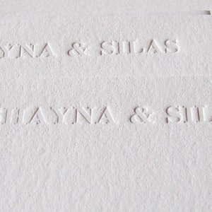 Personalized Stationery Letterpress Blind Debossed Men Women image 2