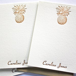 Personalized Letterpress Stationery Pineapple Gifts image 5