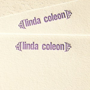 Personalized Letterpress Stationery Ornamental Brackets image 2