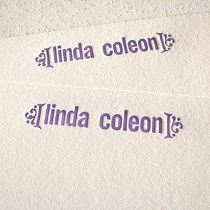 Personalized Letterpress Stationery Ornamental Brackets image 1