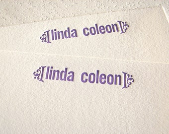 Personalized Letterpress Stationery Ornamental Brackets