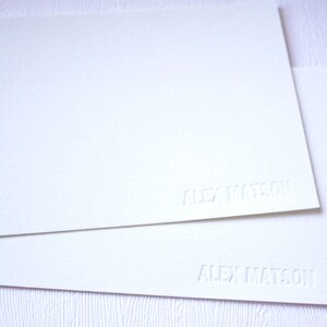 Personalized Classic Letterpress Stationery Blind Debossed Men Women image 4