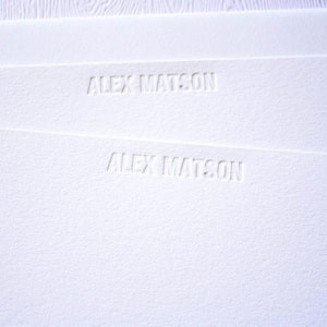 Personalized Classic Letterpress Stationery Blind Debossed Men Women image 2