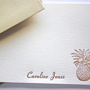 Personalized Letterpress Stationery Pineapple Gifts image 2