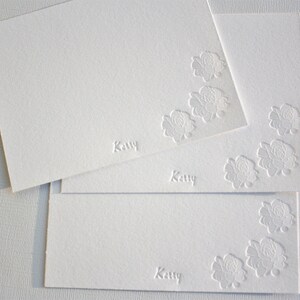 Personalized Letterpress Stationery Pikake Jasmine Blossoms image 3