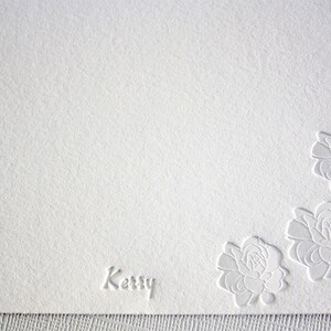 Personalized Letterpress Stationery Pikake Jasmine Blossoms image 4