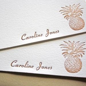 Personalized Letterpress Stationery Pineapple Gifts image 6