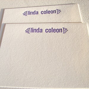 Personalized Letterpress Stationery Ornamental Brackets image 3