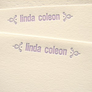 Personalized Letterpress Stationery Ornamental Brackets image 4