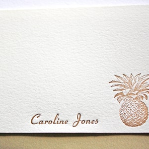 Personalized Letterpress Stationery Pineapple Gifts image 3