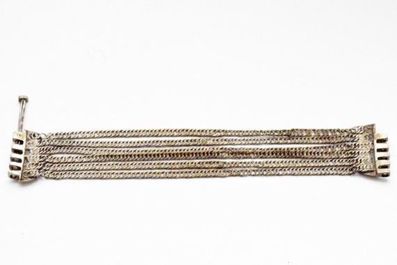 Late Ottoman Silver Chain Bracelet - image 3