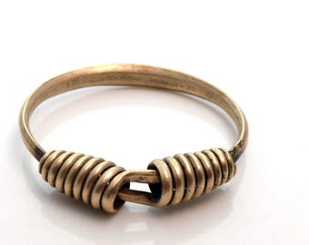 Vintage Solid Miao Bracelet Statement Hmong Jewelry