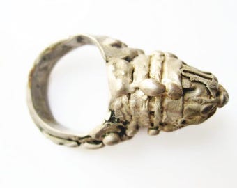 Bedouin Silver Ring from Yemen Size 8