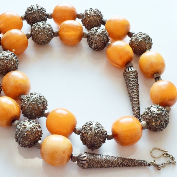 Vintage Long Bedouin Bead Necklace