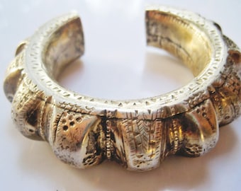 Omani Silver Tribal Cuff with a Gold Wash