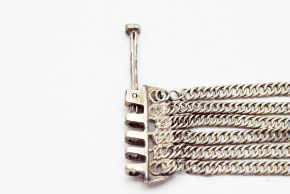Late Ottoman Silver Chain Bracelet - image 5