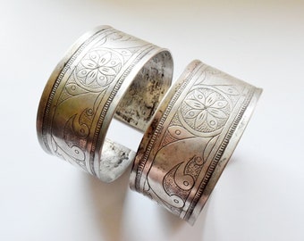 Pair of Matching Silver Algerian Upper Arm Bracelets