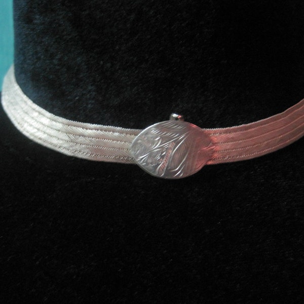 Vintage Turkish Silver Hand Woven Choker Necklace from Trabzon