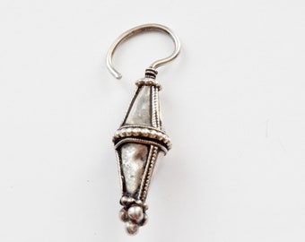 Silver Gauge Earring from Oman