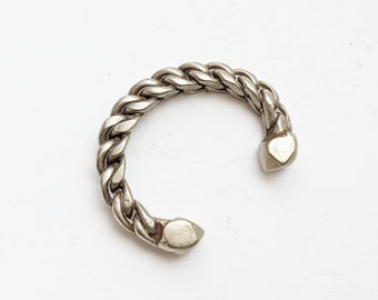 Old Small Bedouin Braided Cuff Bracelet With Marks