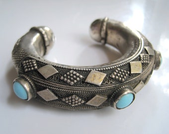 Silver Saudi Arabian Cuff Bracelet