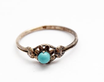 Vintage Chinese Silver and Turquoise Ring