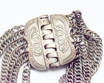 Late Ottoman Silver Chain Bracelet