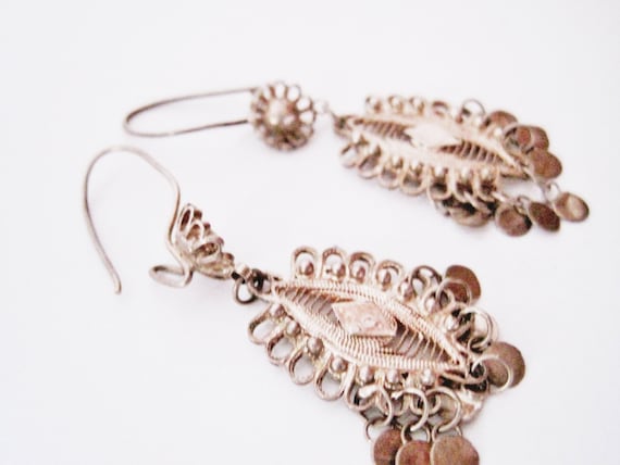 Small Turkish Silver Filigree Earrings