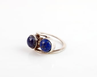 Anillo de plata y lapislázuli, talla 9 1/2