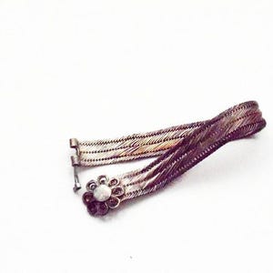 Vintage Turkish Hand Woven Silver Bracelet from Trabzon
