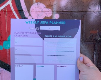 Weekly Jefa Planner! In Spanglish