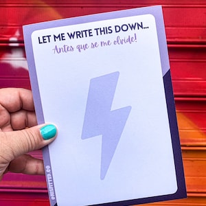 Let Me Write This Down, Antes Que Se Me Olvide Notepad