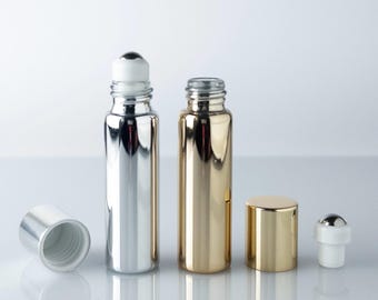 5ml Refillable Essential Oil Rollers | Glass Roller Bottles with Steel Ball | DIY Perfume, Aromatherapy & Oil Blends