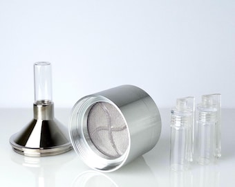 Aluminium Grinder with Funnel Kit | Herb Grinder & Dispenser | Portable Metal Grinder for Sweetner, Herbs and Spice