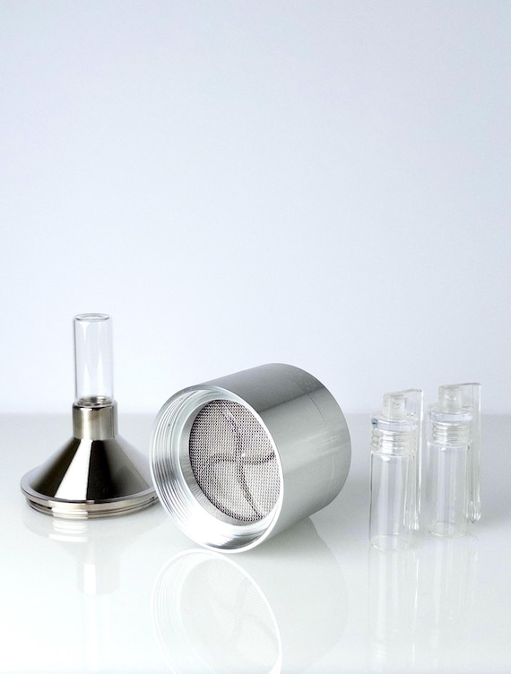 metal tobacco grinder Aluminium Grinder with Funnel Kit | Herb Grinder & Dispenser