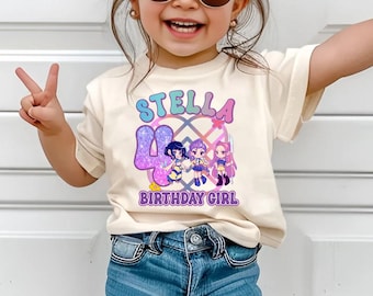 Custom Kpop Birthday Girl T Shirt, Demon Hunter Birthday Tee, Anime Girl Birthday Outfit, Chibi Fantasy Shirt, Name Age Gift