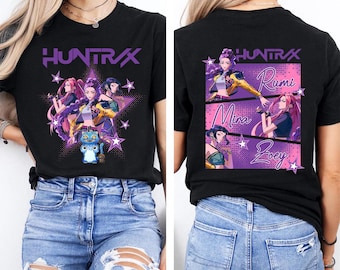 Camisa Kpop Huntrix, camisa Kpop Demon Hunters, camiseta Kpop Huntrix, Mira, Rumi, Zoey, camiseta Derpy Tiger, presente para fãs de Huntrix, fãs de Saja Boys