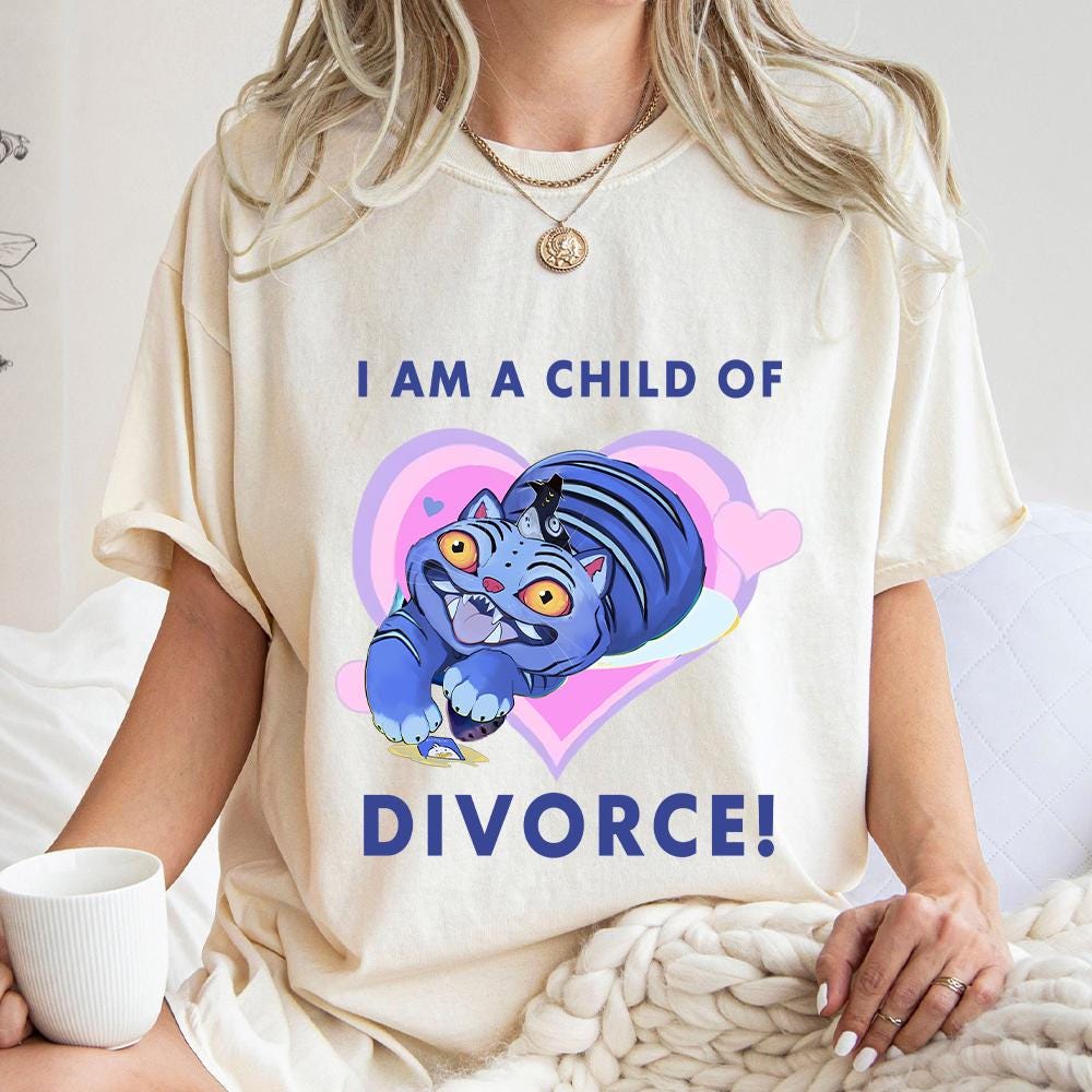 Camiseta Kpop Demon Hunters Tiger, Camiseta Derpy I Am A Child Of Divorce, Camiseta Kpop Merch, Fã de Hunters Tiger, Presente de animal fofo, Camiseta para ela