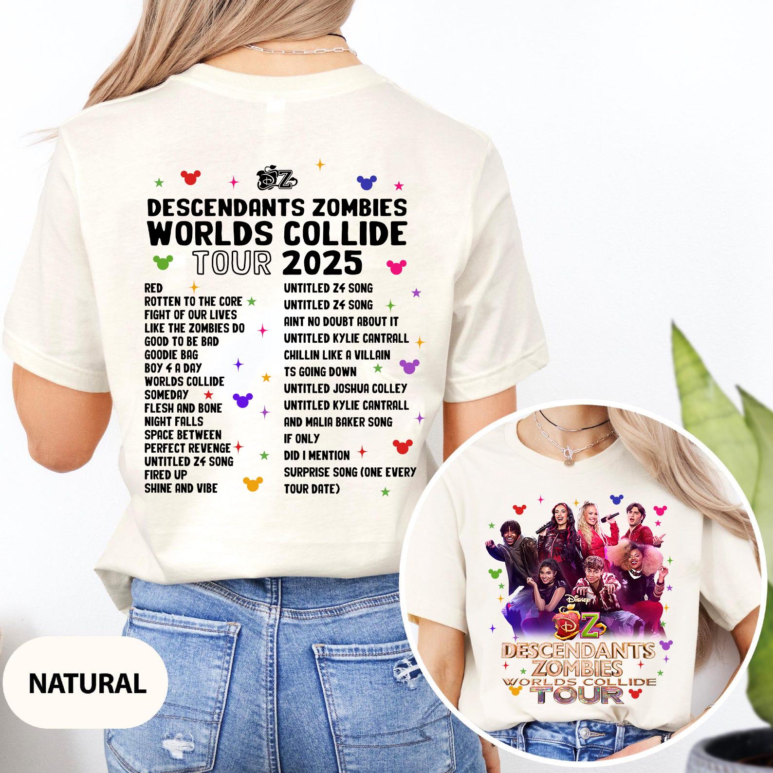 Zombies World Tour Inspired Double-Sided Shirt, Girls Music Festival Outfit, Skye-Inspired Summer Concert Tee, Epcot Vacation Top