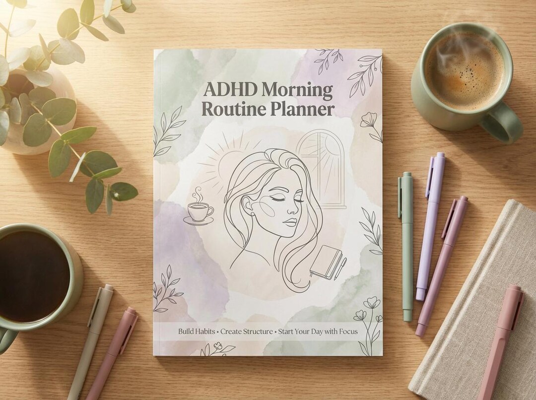 ADHD Morning Routine Planner | Daily Reset, Habit Tracker (PDF Download ...
