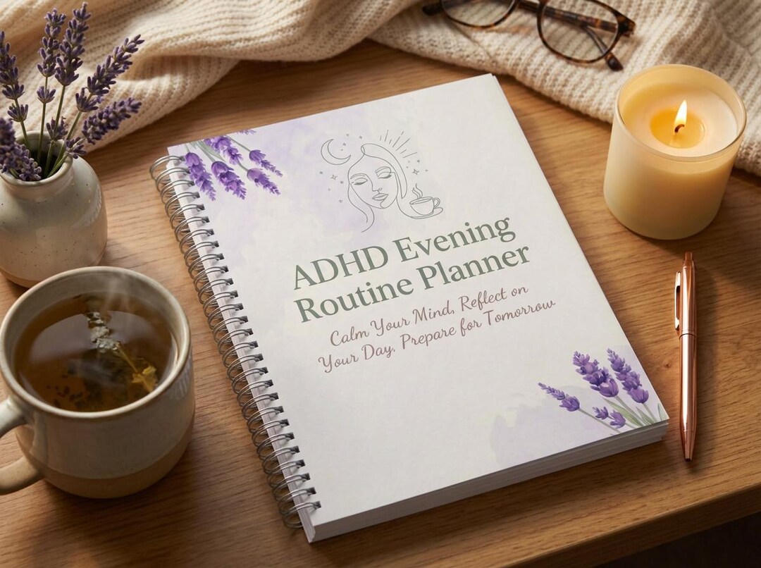 ADHD Evening Planner | Printable Night Routine Planner for Calm, Reset ...