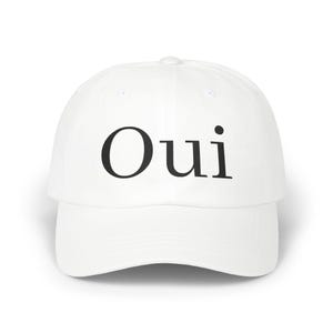Chic Dad Cap with &#39;Oui&#39; Design, Casual Hat Gift for Father&#39;s Day, Everyday Wear, Trendy Accessory, Unisex Cap