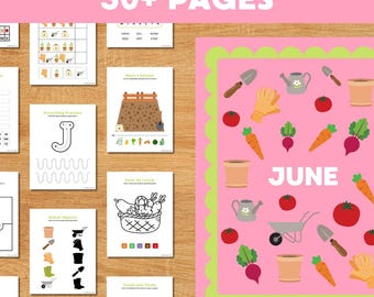 June Study Unit Homeschool Morning Menu Printable Lessons Summer Study Unit Preschool Garden Unit Study for Kids Workbook