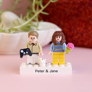 Custom Minifigures with Text - Personalized Anniversary Gift, Valentines Gift, Personalized Gift, Gift for him, Gift for Her, Customize N