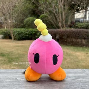 Super Mario Bros Plush Toy Pink Bombette Bomb Stuffed Animal Soft Doll 6”